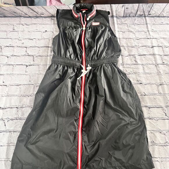 Hunter for Target Zip Front Packable Hood Drawstring Waist Mini Dress Nylon - Picture 2 of 5